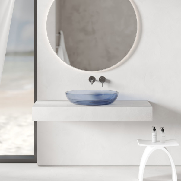 Раковина накладная Kristall 60x40x13 синий (AT2801Saphir)