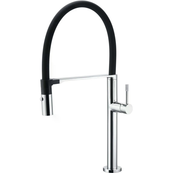 Смеситель для кухни Boheme Kitchen Хром с гибким изливом (114-CR)