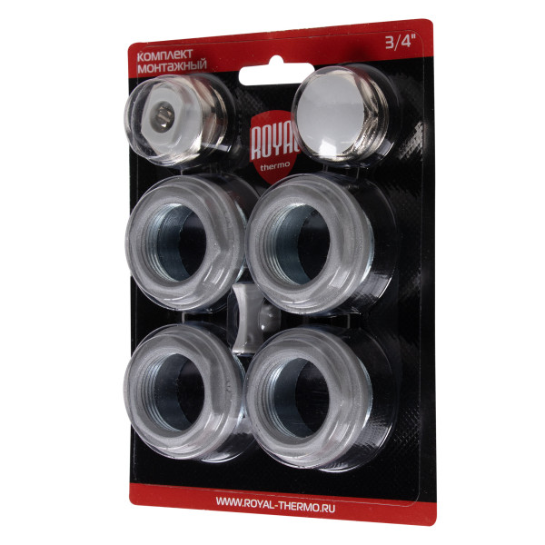 Комплект универсальный для монтажа радиатора Royal Thermo 3/4'' (серебристый) (RT3/4S)