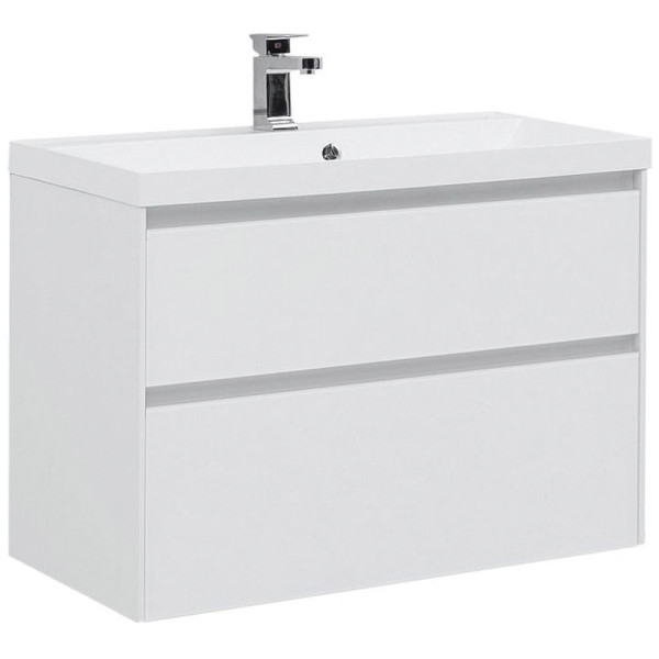 Тумба подвесная Aquanet Гласс 90 белый (00196960)