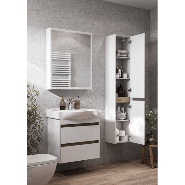 Тумба подвесная Aquaton Нортон 616x357x554 белый, дуб эндгрейн (1.A248.8.01N.T01.0)