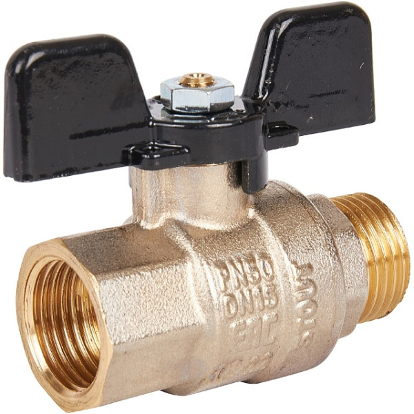 Кран 1/2" ВН шаровый Stout (черная бабочка, полнопроходной) (SVB-0004-000015) Кран 1/2" ВН шаровый Stout (черная бабочка, полнопроходной) (SVB-0004-000015)