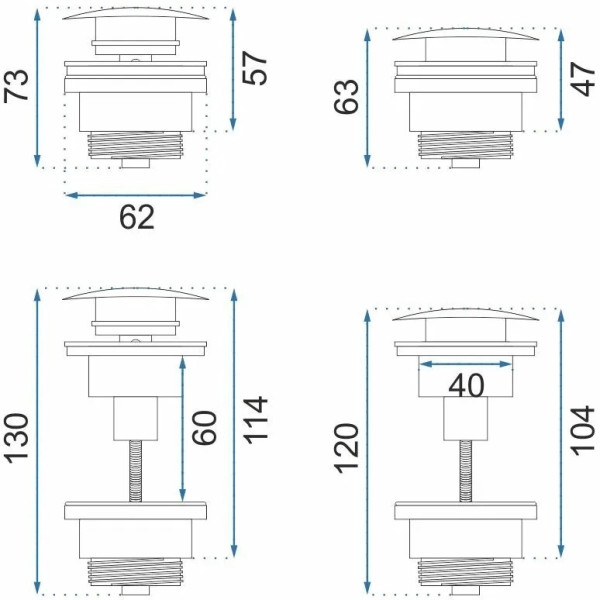 Сифон для раковины клапан клик-клак REA Copper mat медь матовая (REA-A5699) Сифон для раковины клапан клик-клак REA Copper mat медь матовая (REA-A5699)