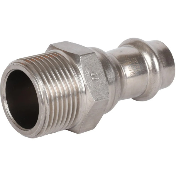 Переход 15х3/4"Н Rommer из нержавеющей стали (пресс) (RSS-0021-001534)