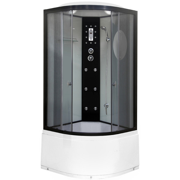 Душевая кабина с гидромассажем Ultra 100x100 стекло тонированное, профиль черный (NG-1909-01) Душевая кабина с гидромассажем Ultra 100x100 стекло тонированное, профиль черный (NG-1909-01)