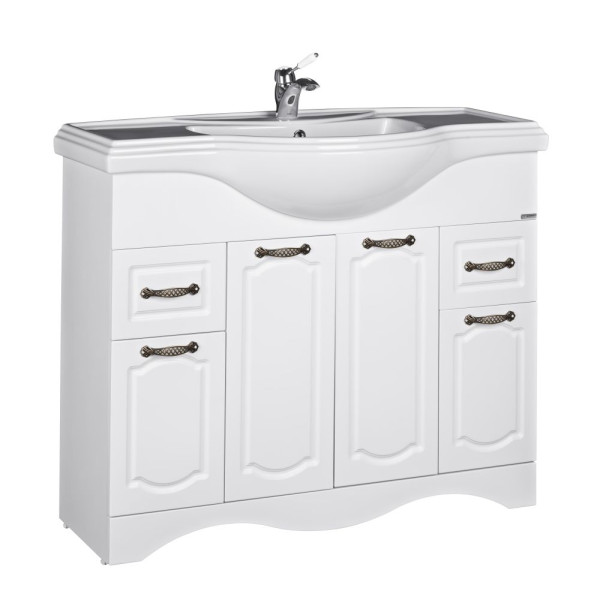 Тумба напольная Домино Классика 105 RICH белое дерево (DR6004T)