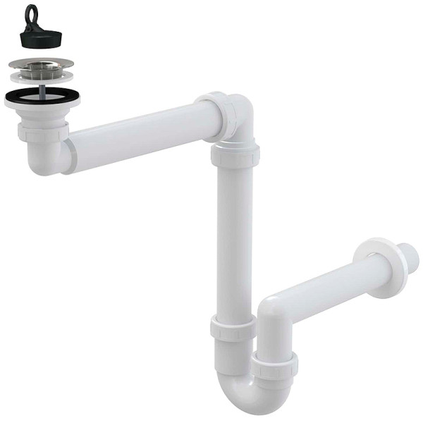 Сифон для умывальников пристенный экономящий пространство AlcaPlast (ZRU9307585)