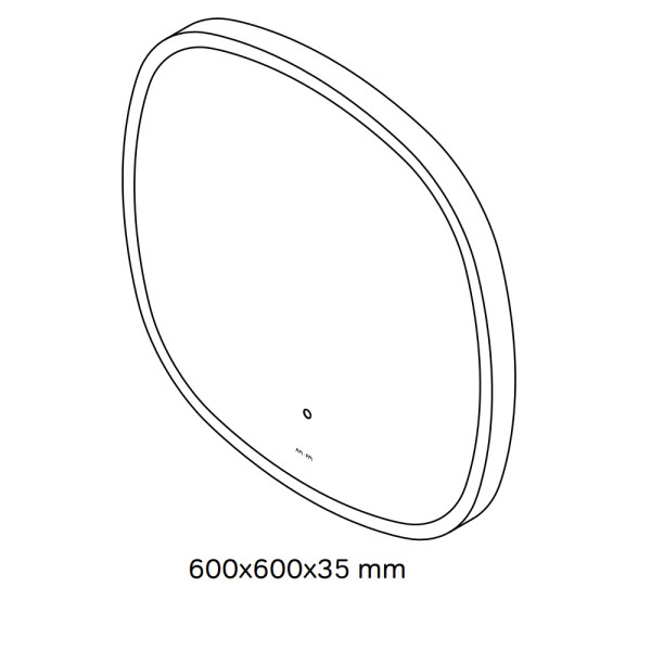 Зеркало AM.PM универсальное Func контурной LED-подсветкой, ИК- сенсором, квадрат, 60 см (M8FMOX0601WGS)