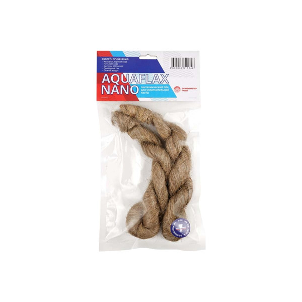 Лен 100 г Aquaflax Nano чесаный 2 косы по 50 г (04114) Лен 100 г Aquaflax Nano чесаный 2 косы по 50 г (04114)