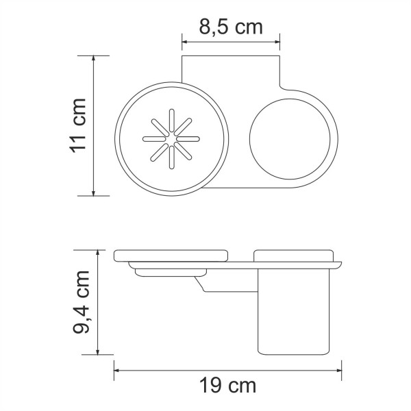 Держатель стакана и мыльницы WasserKraft Kammel хром (K-8326)