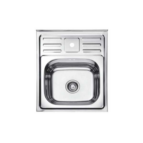 Мойка врезная Ledeme 500x600x170 (0,6мм) выпуск 3 1/2" глянцевая, (L95060-6) Мойка врезная Ledeme 500x600x170 (0,6мм) выпуск 3 1/2" глянцевая, (L95060-6)