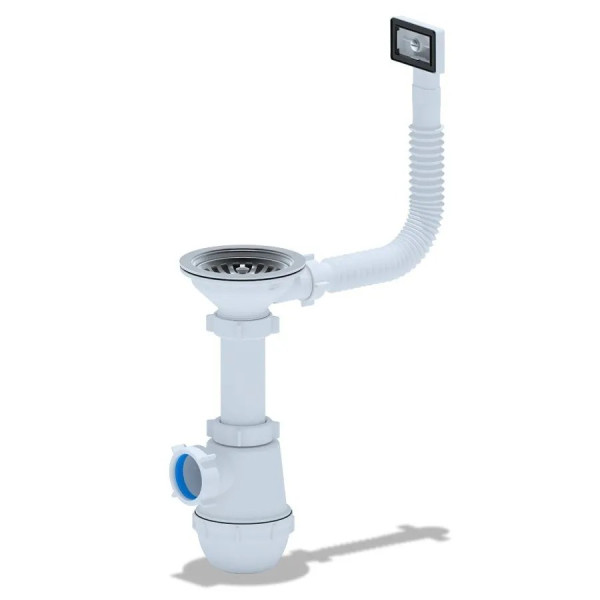 Сифон 40 мм. бутылочный АНИ "Грот" с выпуском 3 1/2"*115 мм., с гибким прямоугольным переливом АНИ пласт (A0145S) Сифон 40 мм. бутылочный АНИ "Грот" с выпуском 3 1/2"*115 мм., с гибким прямоугольным переливом АНИ пласт (A0145S)