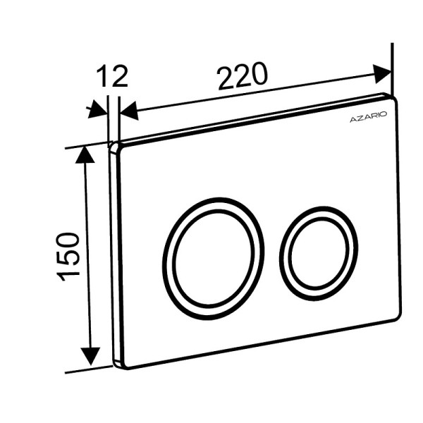 Клавиша смывная Azario хром глянцевый (AZ-ИУ00011) Клавиша смывная Azario хром глянцевый (AZ-ИУ00011)