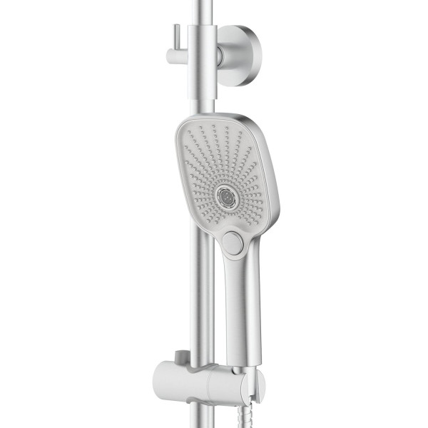 Душ гигиенический Azario Alanti с квадратным тропическим душем шланг 150 см сатин (AZ-K2332-1BN)