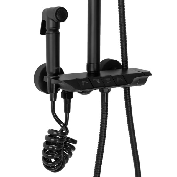 Душевая система на четыре режима Rea Max Black mat (REA-P6615)