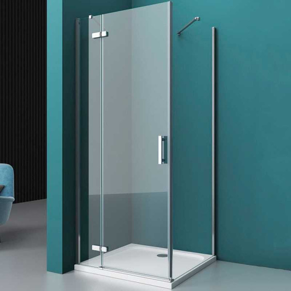 Душевой уголок BelBagno Kraft 90x90 стекло прозрачное, профиль хром (KRAFT-A-12-90-C-Cr-R)