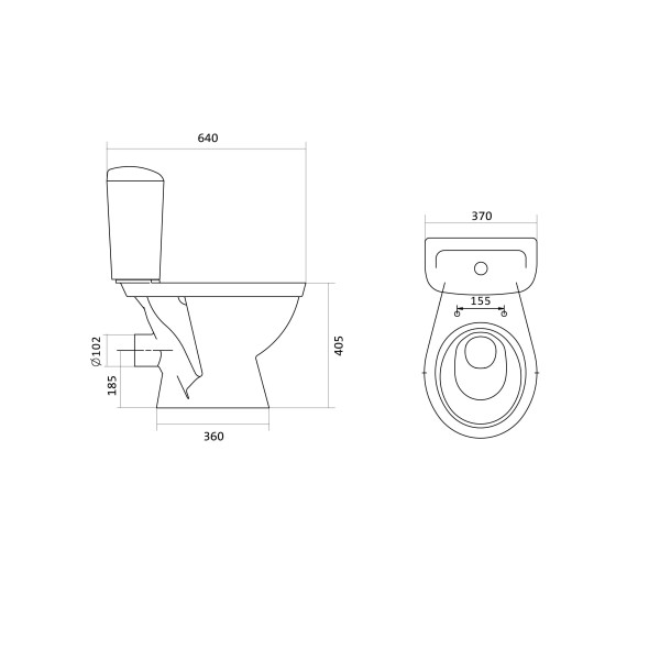 Унитаз-компакт Santek Паллада 640х370х780 (1WH302371)