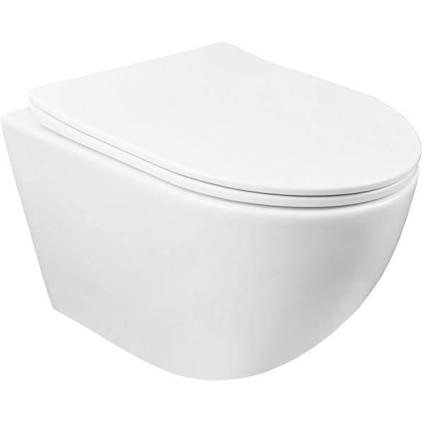 Унитаз подвесной Azario Grado с сиденьем с микролифтом белый (AZ-0046)