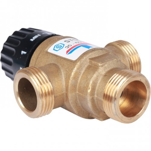 Вентиль термостатический смесительный Stout 3/4" НР 35-60°C, KVs 1,6 SVM-0120-166020 Вентиль термостатический смесительный Stout 3/4" НР 35-60°C, KVs 1,6 SVM-0120-166020