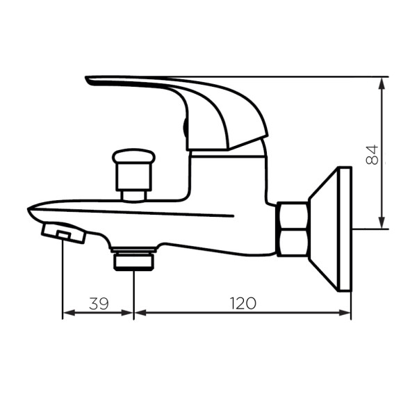 Смеситель для ванны и душа Dorff Stark хром (D1101000)