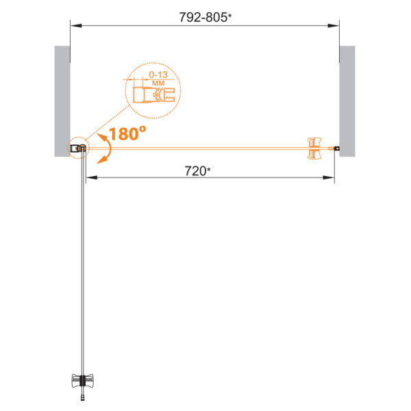 Душевая дверь Cezares Eco 85х195 стекло прозрачное (ECO-O-B-1-85-C-Cr) Душевая дверь Cezares Eco 85х195 стекло прозрачное (ECO-O-B-1-85-C-Cr)