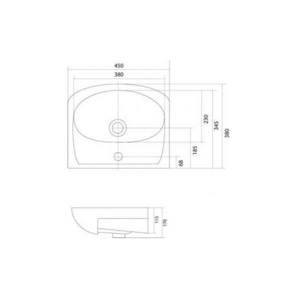 Тумба-умывальник Aquaton Колири 45 левый/1WH112449 Азов-45 (1A0652K1KO01L)