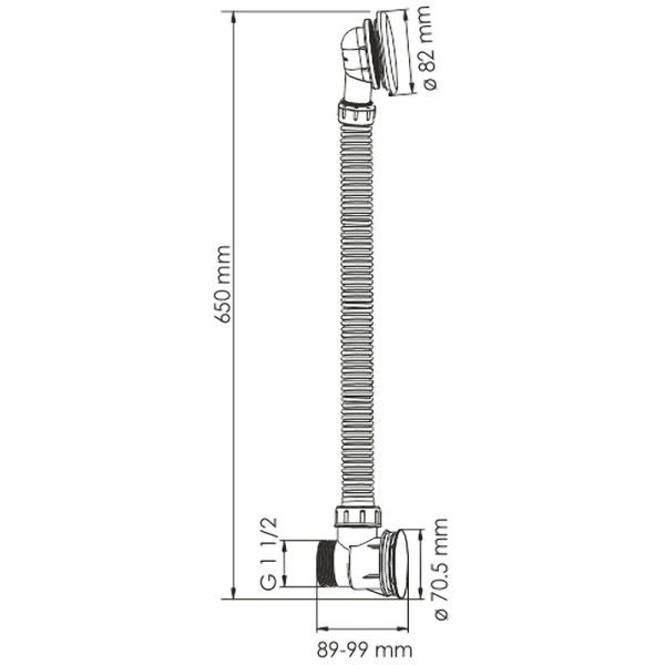 Слив-перелив WasserKRAFT хром (A205) Слив-перелив WasserKRAFT хром (A205)