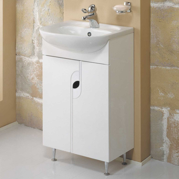 Тумба-умывальник Aquaton Панда 50/131201S0011B0 Умывальник Акватон с переливом белый (1A0537K1PD010)