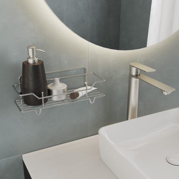 Полка для ванной комнаты Milardo Grid 13,6x35x11,3 хром (GRICS1CM44) Полка для ванной комнаты Milardo Grid 13,6x35x11,3 хром (GRICS1CM44)