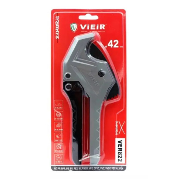 Ножницы для металлопластиковых труб Vieir до 42 мм. (серые) (VER822)