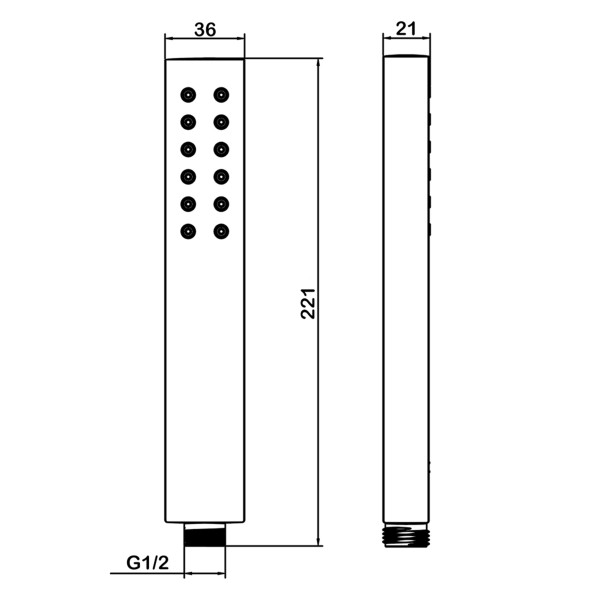 Душевая лейка Swedbe Calypso хром (5039)