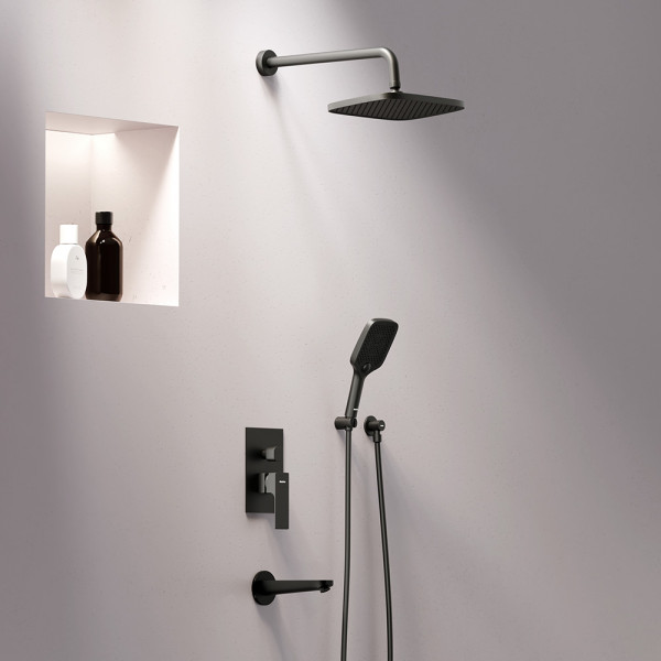 Душевая система Damixa Gala с душевым набором чёрный (953510300)