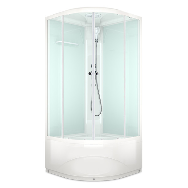 Кабина душевая Melodia Classica 80х80 высокий поддон, стекло прозрачное, профиль белый (MB01004) Кабина душевая Melodia Classica 80х80 высокий поддон, стекло прозрачное, профиль белый (MB01004)