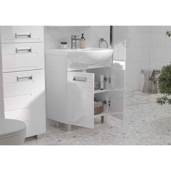 Тумба напольная Volna Joli 560x800 белая (tnJOLI60.2D-01) Тумба напольная Volna Joli 560x800 белая (tnJOLI60.2D-01)