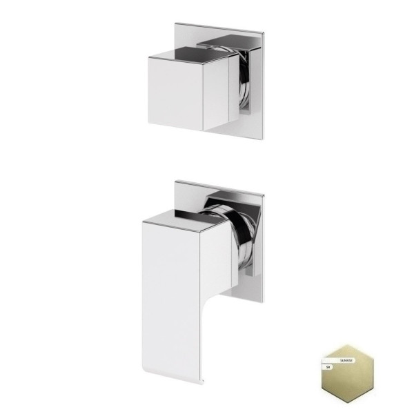 Смеситель для душа Cezares Porta встраиваемый на 3 выхода, sunrise (PORTA-VDIM3-M-SR)