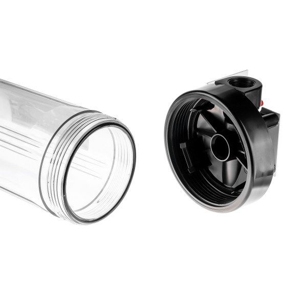 Фильтр колбовый Гейзер 1" 10BB (прозрачный, для холодной воды) (50687)