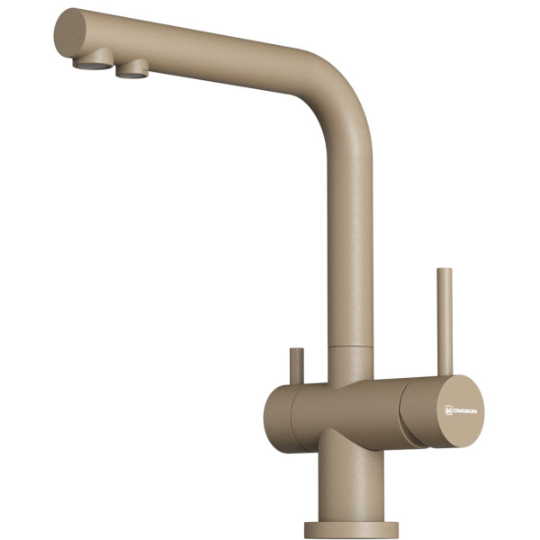 Смеситель для кухни Omoikiri Nagano-P-CA с переключателем на фильтр карамель (4974217)