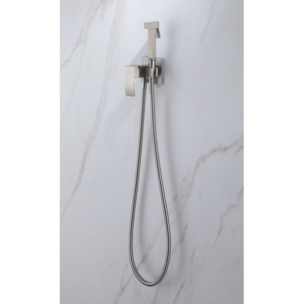 Смеситель с гигиеническим душем Abber Wasserfall сатин (AF8625SP)