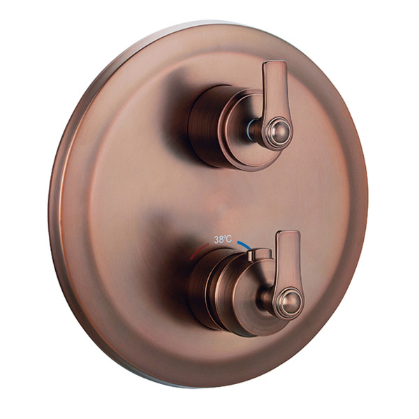 Смеситель для душа встраиваемый Swedbe Terracotta art термостат подключение на 3 выхода терракота (темная бронза) (2521) Смеситель для душа встраиваемый Swedbe Terracotta art термостат подключение на 3 выхода терракота (темная бронза) (2521)