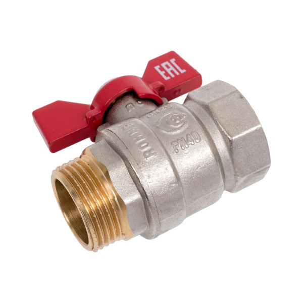 Кран 1" ВН шаровый Rommer (ГОСТ, красная бабочка) RBV-0004-2210225 Кран 1" ВН шаровый Rommer (ГОСТ, красная бабочка) RBV-0004-2210225