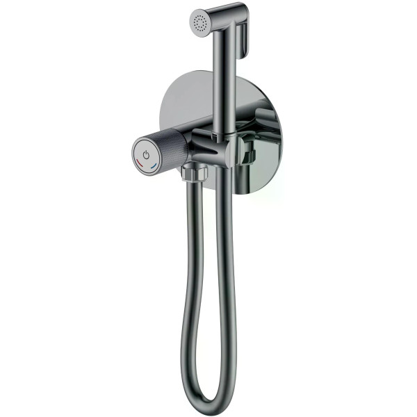 Смеситель с гигиеническим душем Boheme TECH SGM (графит глянец) (157-SGM) Смеситель с гигиеническим душем Boheme TECH SGM (графит глянец) (157-SGM)