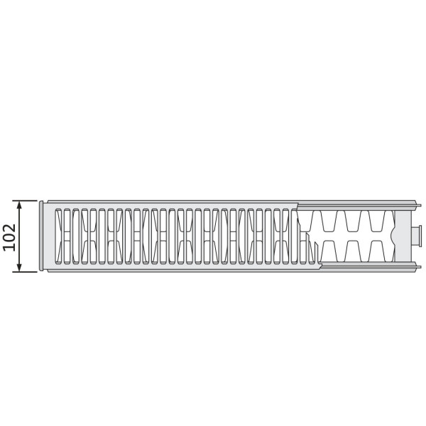 Радиатор стальной Purmo 600*2600 22 C Compact боковое подключение (C 22-600-2600)