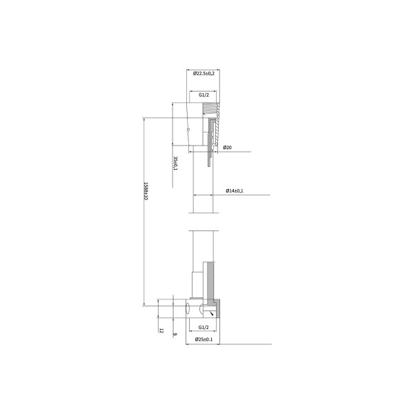 Шланг для душа 1600 мм ПВХ Essential Milardo (180P16SM19)