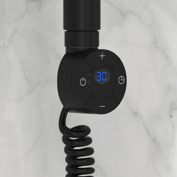 Полотенцесушитель электрический Сунержа Стилье Формат 22 ТП 800x600 (1+3+1) ПZП 21 провод слева/справа матовый чёрный (31522-8060)