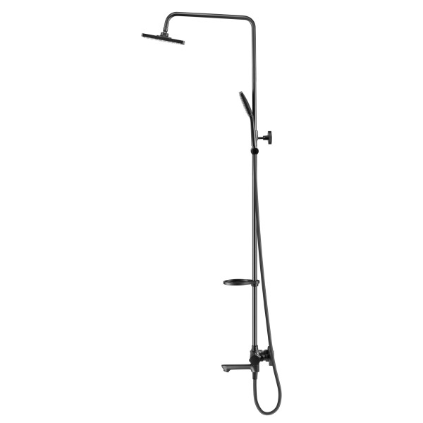 Душевая система Swedbe Hermes с термостатическим смесителем для ванны черный (5117B)