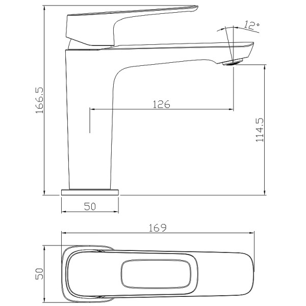 Смеситель для раковины Rossinka RS 46 хром (RS46-11)