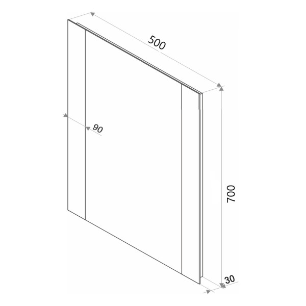 Зеркало Континент Rico Led 500х700 (ЗЛП620)