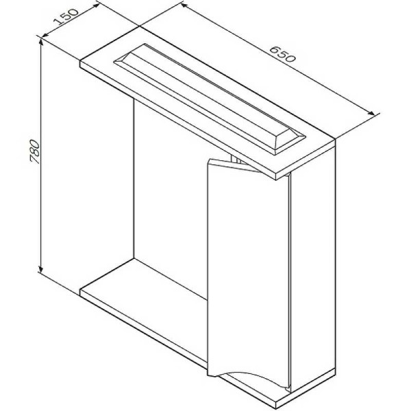 Зеркало с подсветкой AM.PM Like 65 правое (M80MPR0651WG) Зеркало с подсветкой AM.PM Like 65 правое (M80MPR0651WG)
