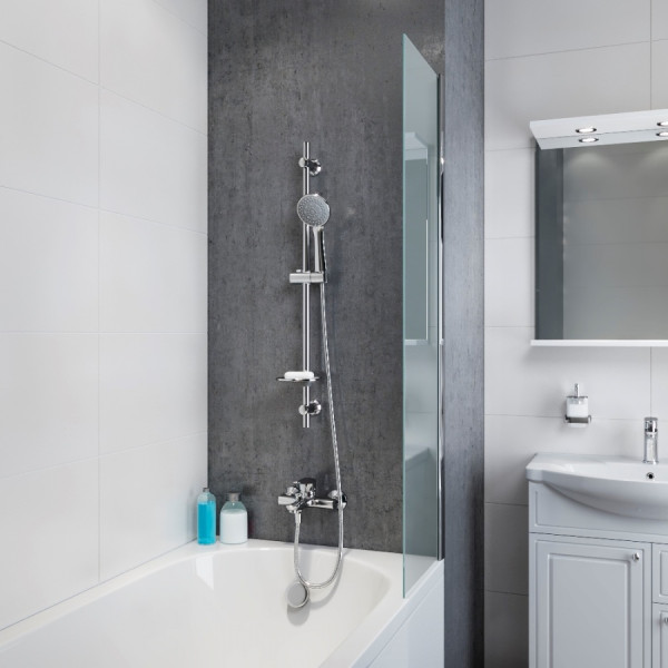 Душевой гарнитур Dorff Norma с душевым набором хром, серый (D0101000) Душевой гарнитур Dorff Norma с душевым набором хром, серый (D0101000)