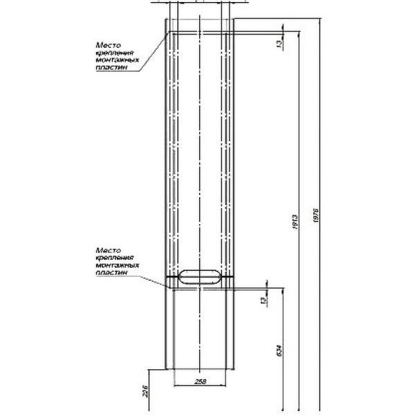 Пенал универсальный Aquanet София 34,8x30x175 белый (00207046)